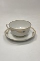 Royal Copenhagen Stel No. 118/2007 Tekop med Underkop Påfugl med Guldkant