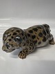 Royal Copenhagen figur, Jaguarunge.Dec. Nr. 4659.Måler 6 x 22 cm.
