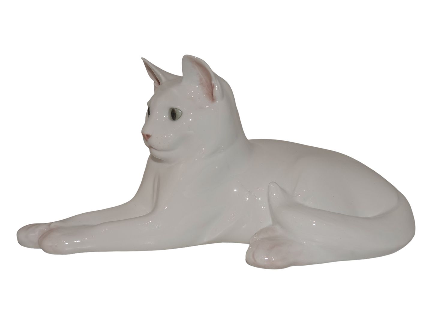 atlet Verdensrekord Guinness Book at forstå KAD ringen - Royal Copenhagen figur * * Sjælden hvid kat fra 1898-1923 - Royal  Copenhagen figur * * Sjælden hvid kat fra 1898-1923