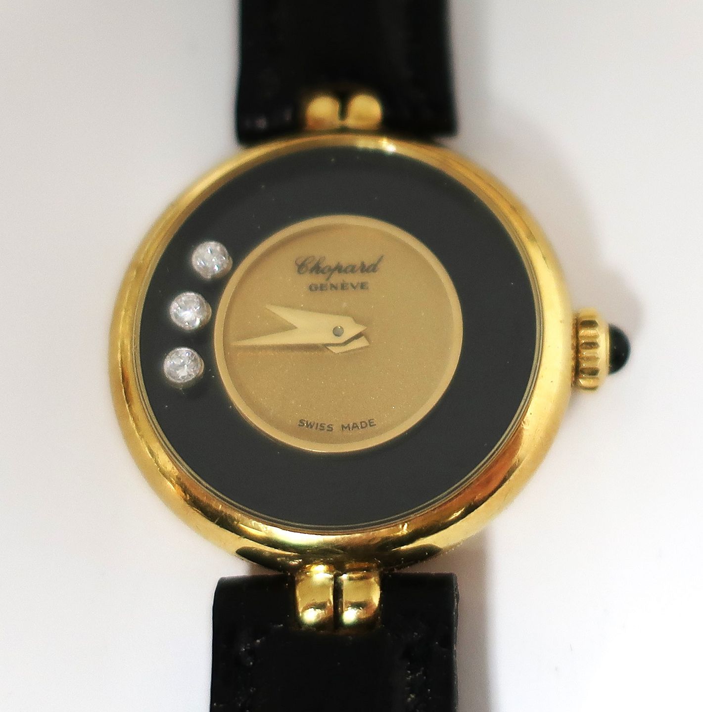 KAD ringen Chopard Geneva. Gold ladies watch 750 . Happy