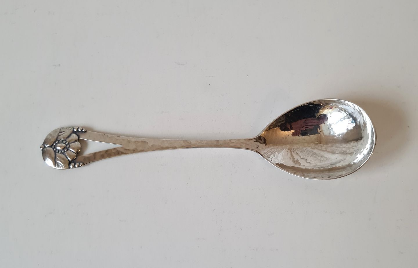 Horsens Silver Antique Silver Serving Spoon