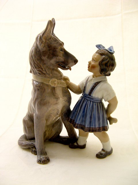 Dahl Jensen Girl with Dog 1213 sold