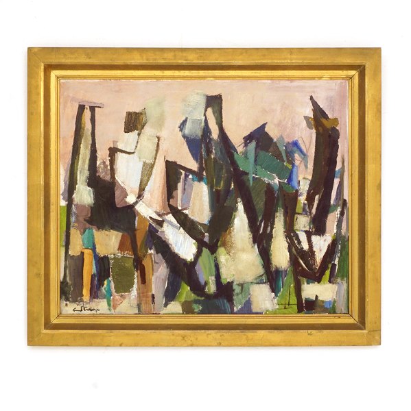 Svend Saabye, 1913-2004, olie på lærred. Signeret. Lysmål: 64x78cm. Med ramme: 
81x95cm