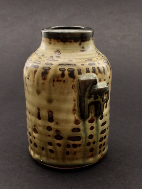 Jørgen Mogensen for Royal Copenhagen vase 16 cm. stentøj med sungglasur