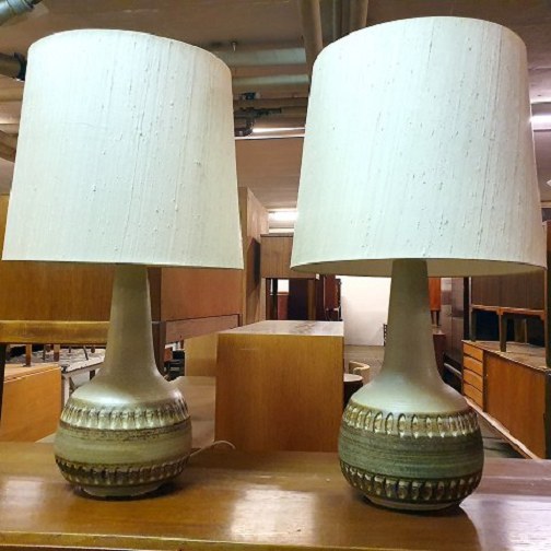 Pair of Søholm ceramic lamps