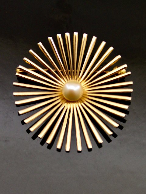 14 karat guld broche