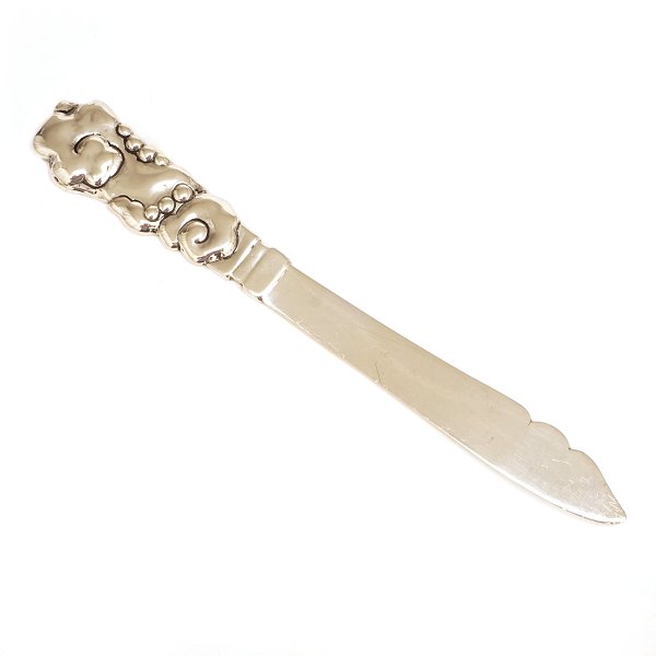 Thorvald Bindesbøll, 1846-1908, silver paper knife. L: 21cm. W: 62gr