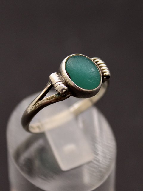 830 silver ring with agate