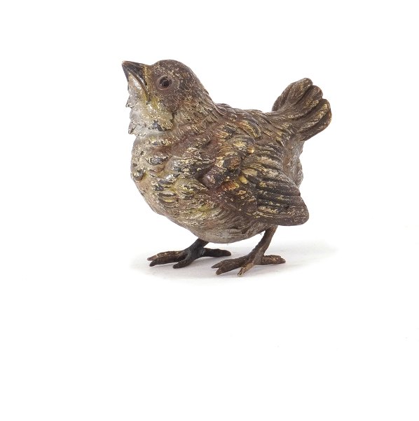 Vienna bronze figurine in the shape of a bird. H: 5cm. L: 5,5cm